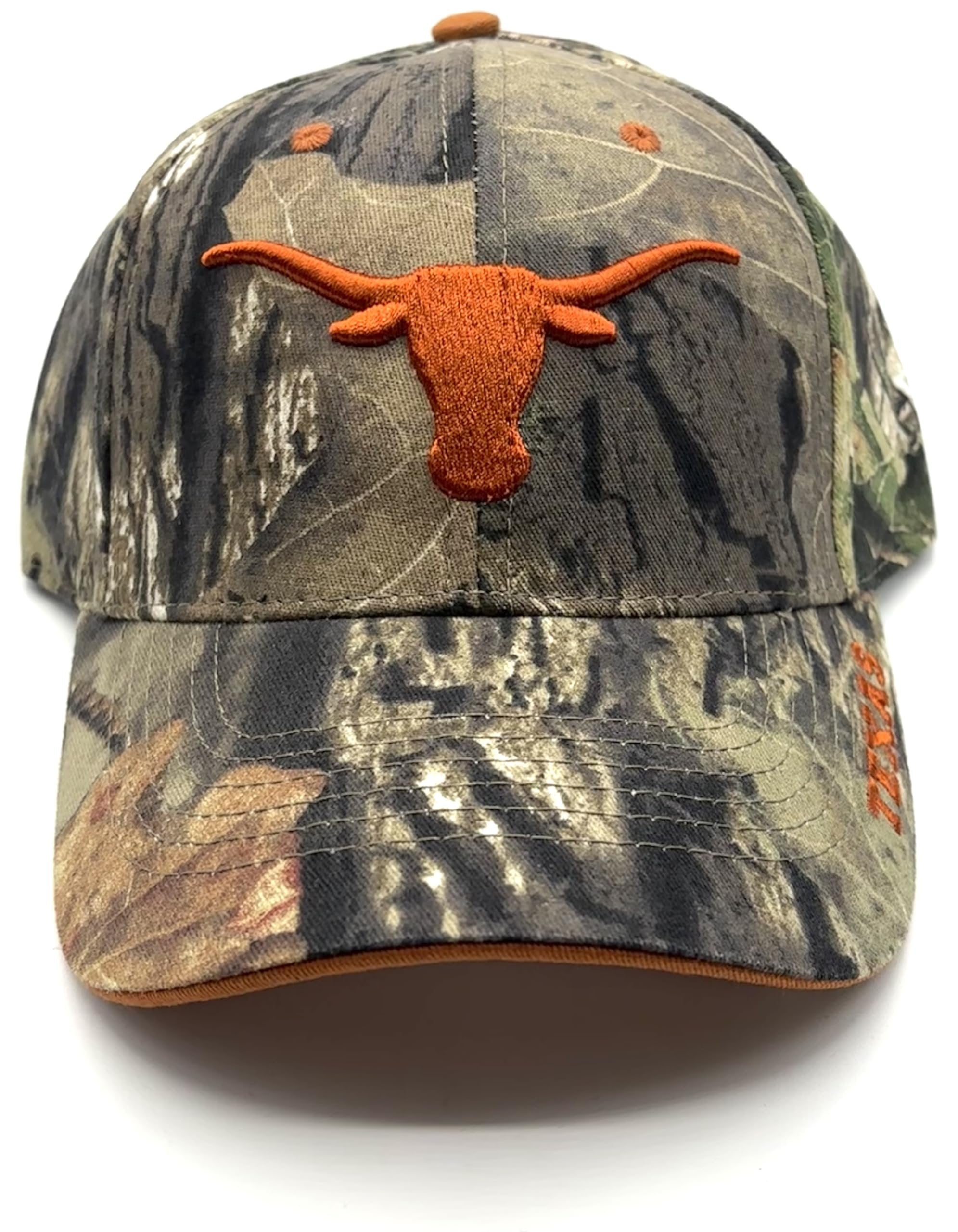 Officially Licensed Texas University Longhorns Camouflage Hat Classic Adjustable Team Logo Embroidered Cap (Camouflage)