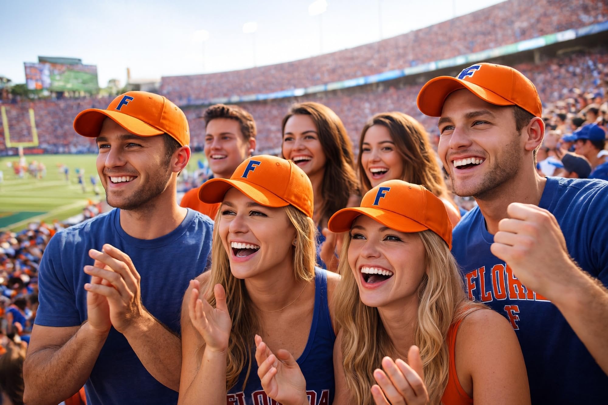 Officially Licensed University Florida Gators Hat Classic Relaxed Fit Adjustable Gators Blue/Orange Primary Team Logo Sports Baseball Cap