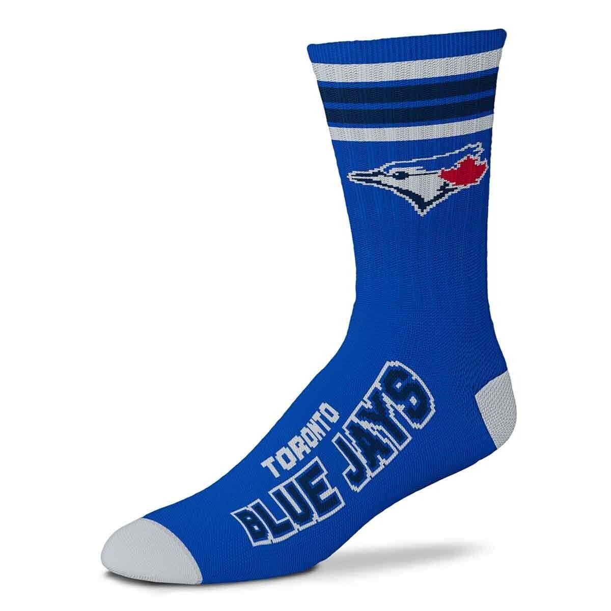 TORONTO BLUE JAYS LOGO ADULT LARGE CREW SOCKS AUTHENTIC MLB BASEBALL TEAM NEW