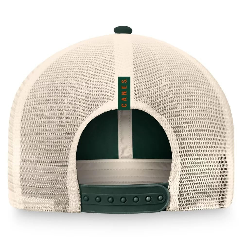 University Miami Hat Classic Hurricanes Embroidered Adjustable Mesh Trucker Cap Multicolor