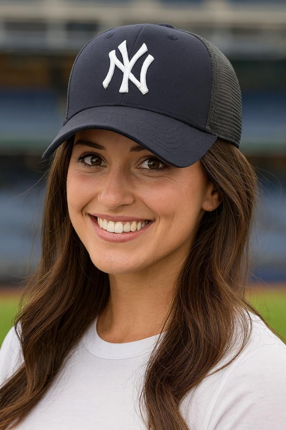 Officially Licensed New York Navy Mesh Trucker MVP Baseball Hat Classic Adjustable Embroidered Primary NY Navy Blue Team Logo Structured Snapback Sports Cap