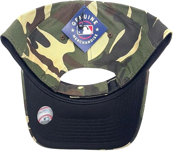 Officially Licensed New York Yankees Baseball Camouflage Hat Classic NY Team Logo Adjustable MVP Structured Embroidered Cap
