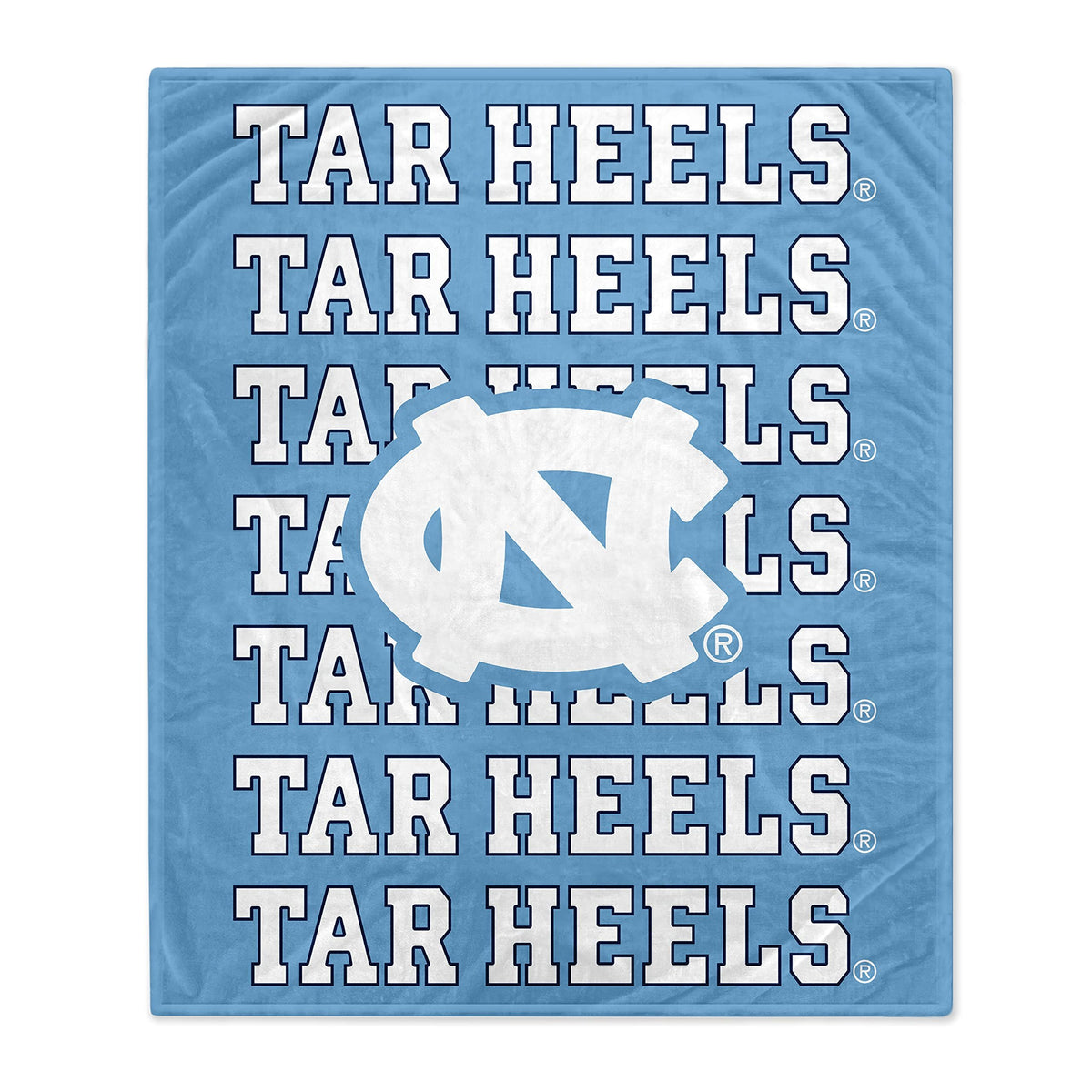 NORTH CAROLINA NC TAR HEELS PLUSH BLANKET 60" X 70" PEGASUS SPORTS NCAA FOOTBALL