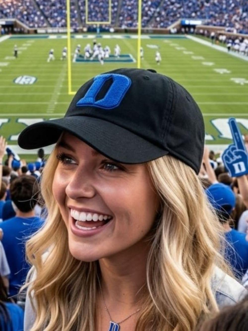 Officially Licensed Duke Blue Devils Black MVP Hat Iconic Blue D Logo Embroidery Adjustable Structured Cap