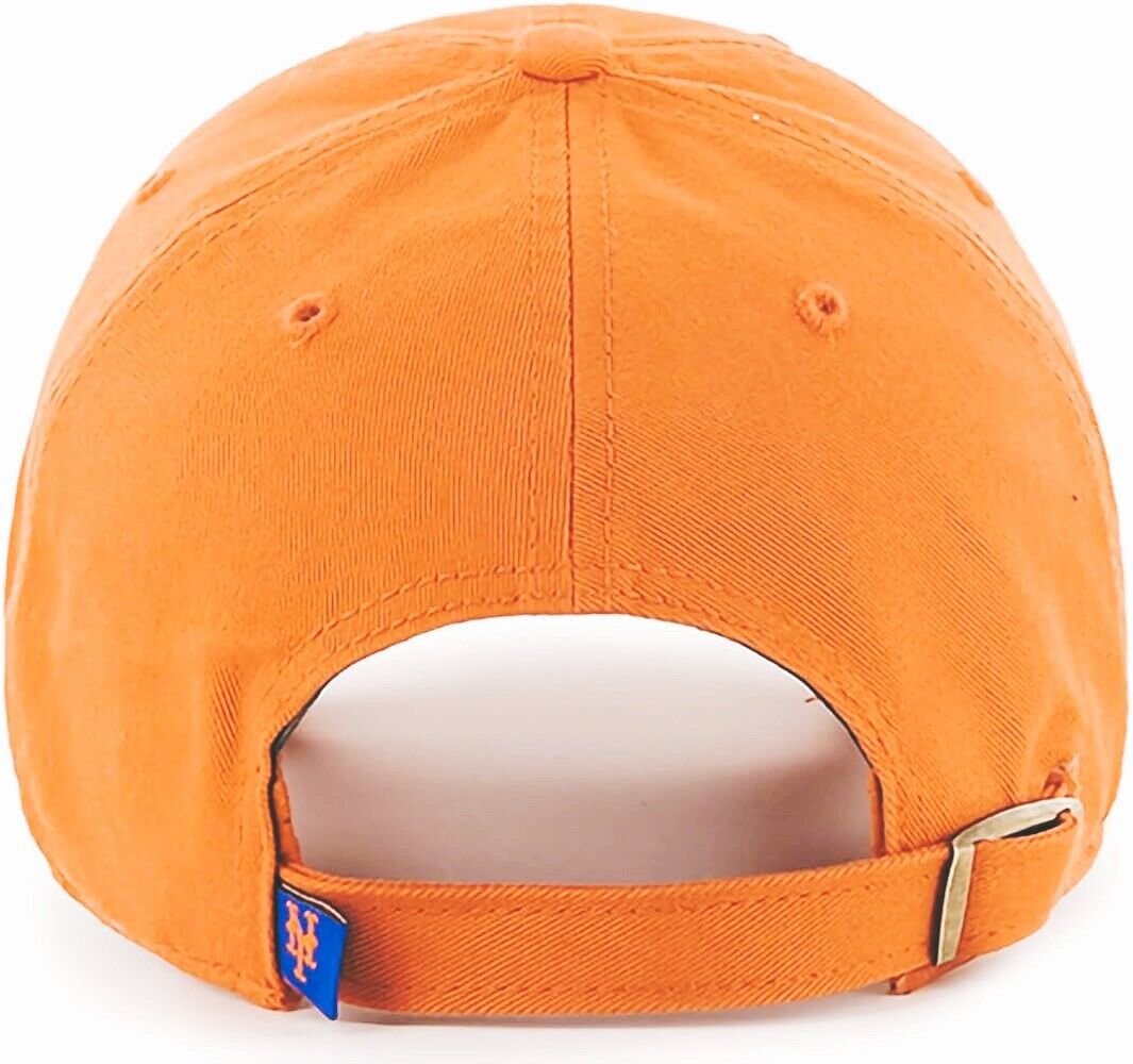 New York Mets Hat Orange Relaxed Fit Slouch MLB Baseball Team Logo Adjustable New Dad Cap