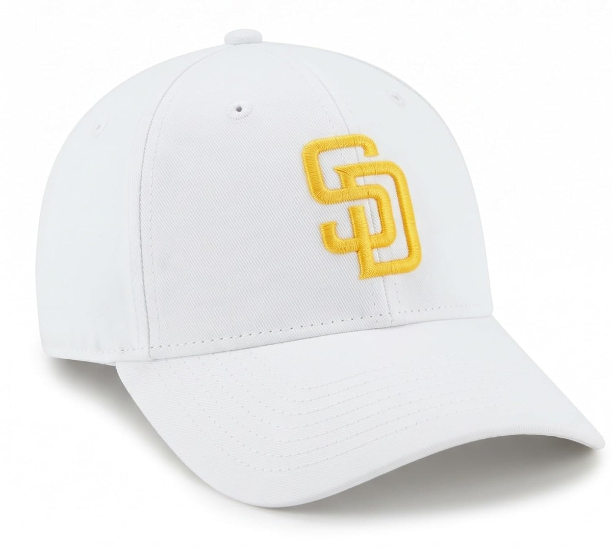 San Diego Padres Youth MVP Hat White with Gold 'SD' Embroidered Logo Cap