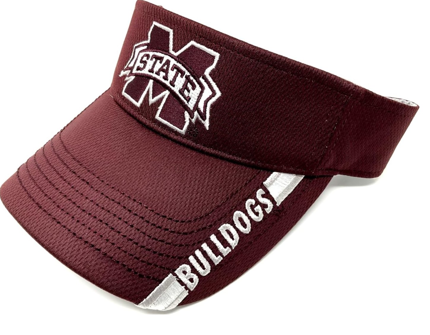 Mississippi State Bulldogs Visor Hat Maroon MVP Authentic NCAA Football Team Logo New Cap