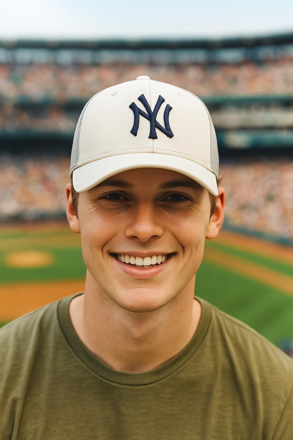 Officially Licensed New York Yankees Baseball White/Navy Mesh Trucker MVP Hat Classic Primary Home Team Logo Adjustable Embroidered NY Blue Structured Snapback Sports Ball Cap