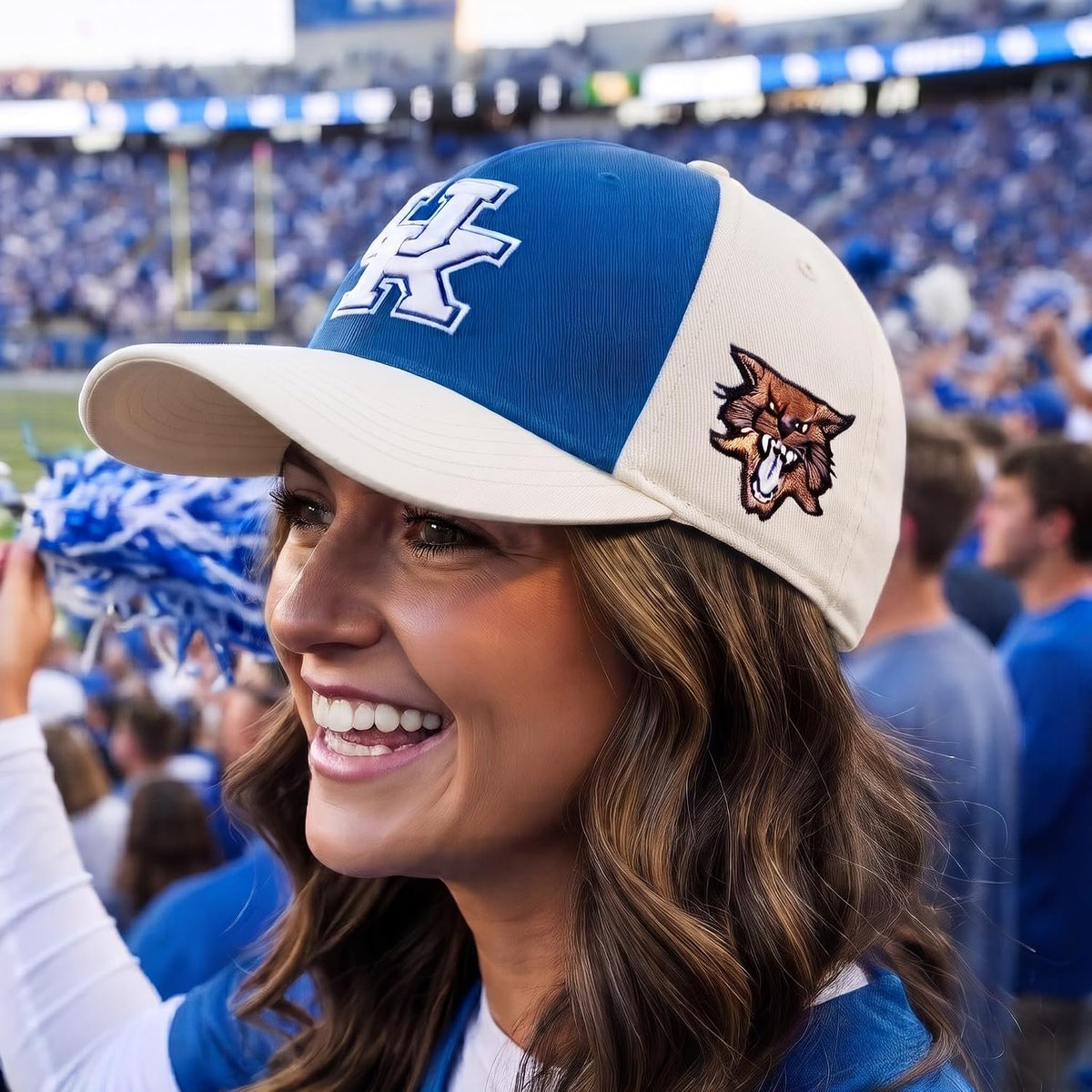 Kentucky University Wildcats Multicolor Structured Hat White UK Logo Unisex