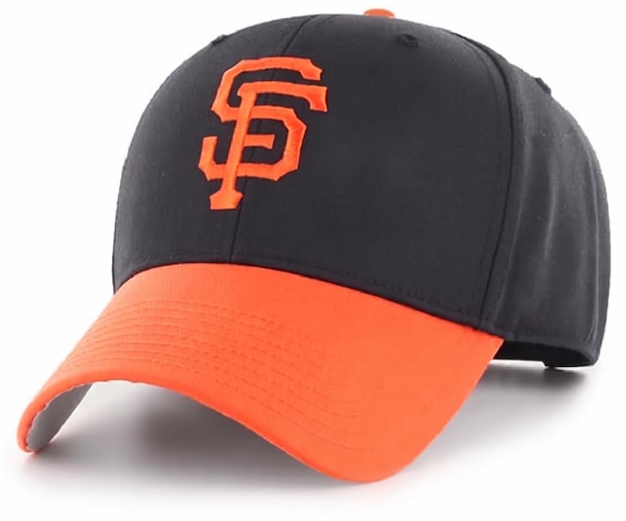 Officially Licensed San Francisco Giants Two-Tone Black/Orange MVP Hat Classic Orange SF Embroidery Adjustable Structured Cap