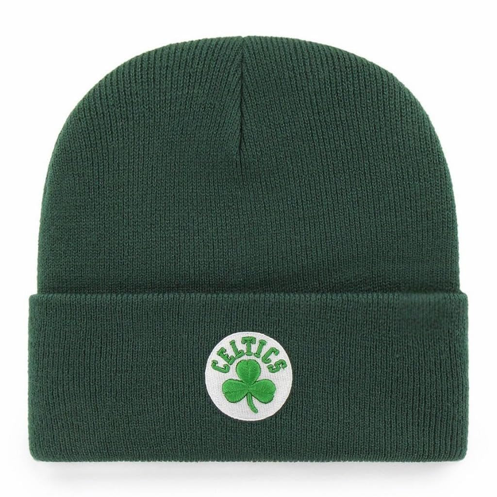 Officially Licensed Boston Celtics Basketball Cuffed Knit Beanie Hat Classic Edition Green/White Embroidered Team Logo Winter Sports Cap