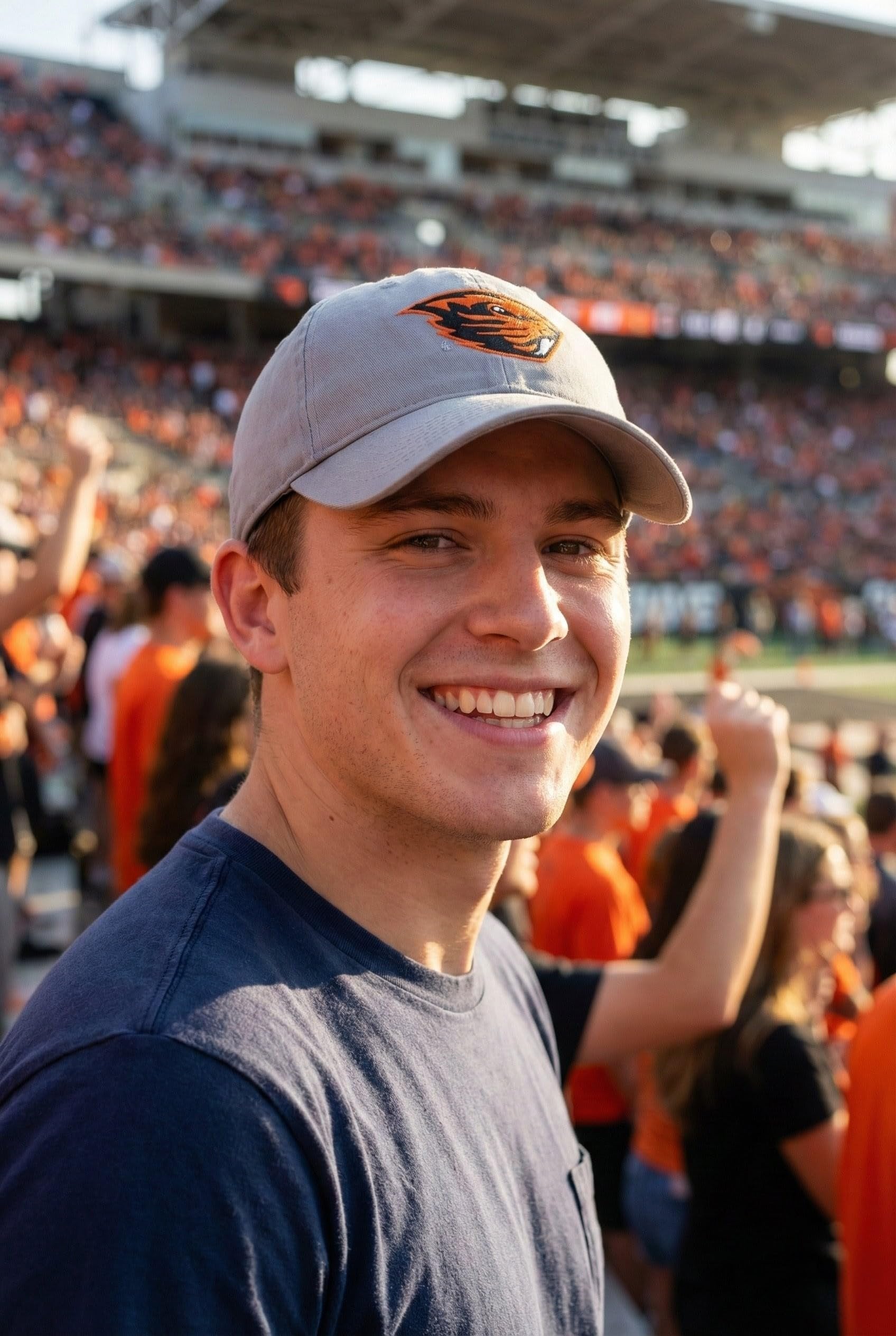 Officially Licensed Oregon State Beavers Hat Classic Relaxed Fit Adjustable Embroidered Team Logo Gray Cap Multicolor