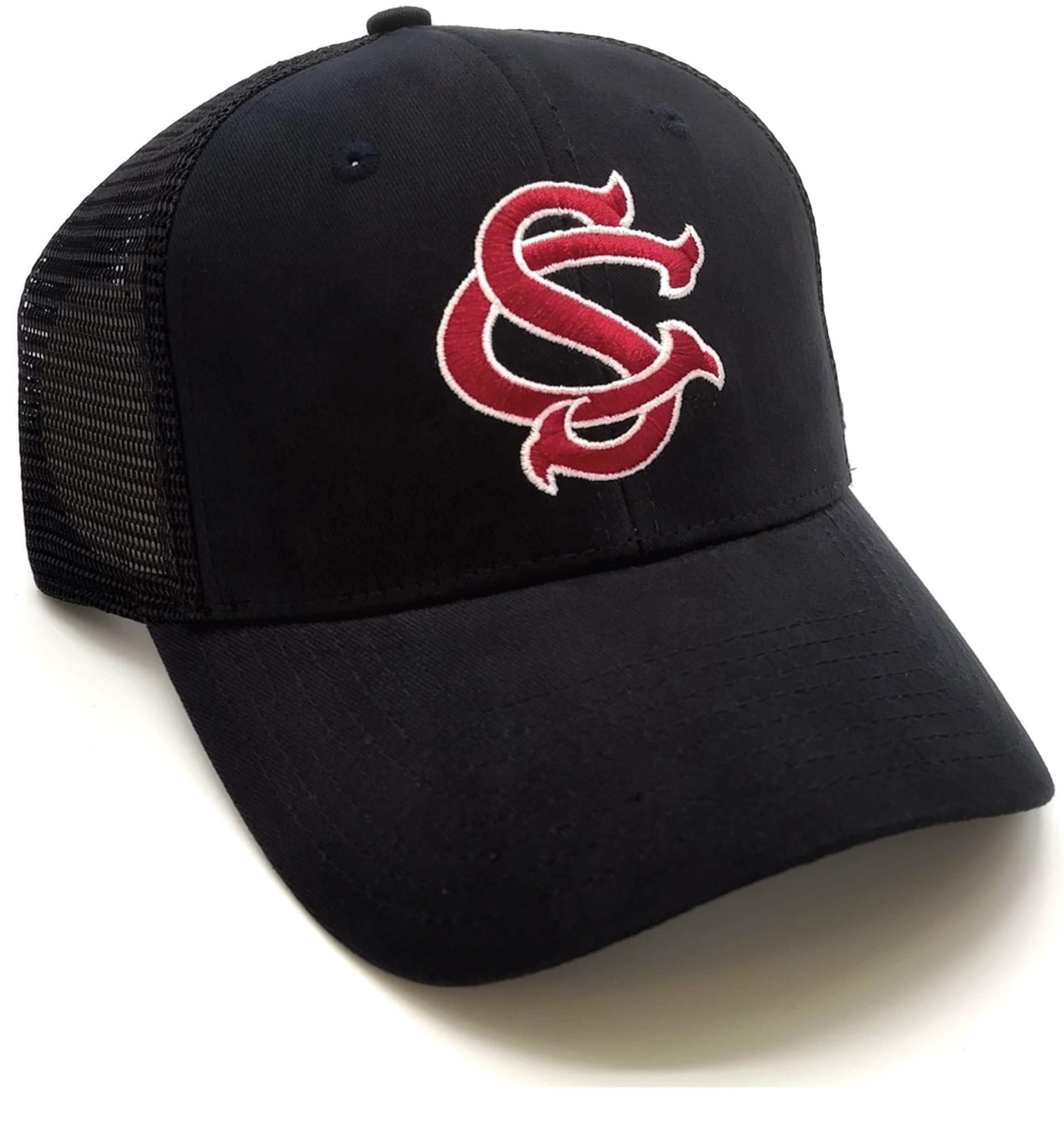 Officially Licensed South Carolina Baseball Hat Classic Team Logo Black Mesh Trucker Adjustable Snapback Gamecocks University Sports Cap