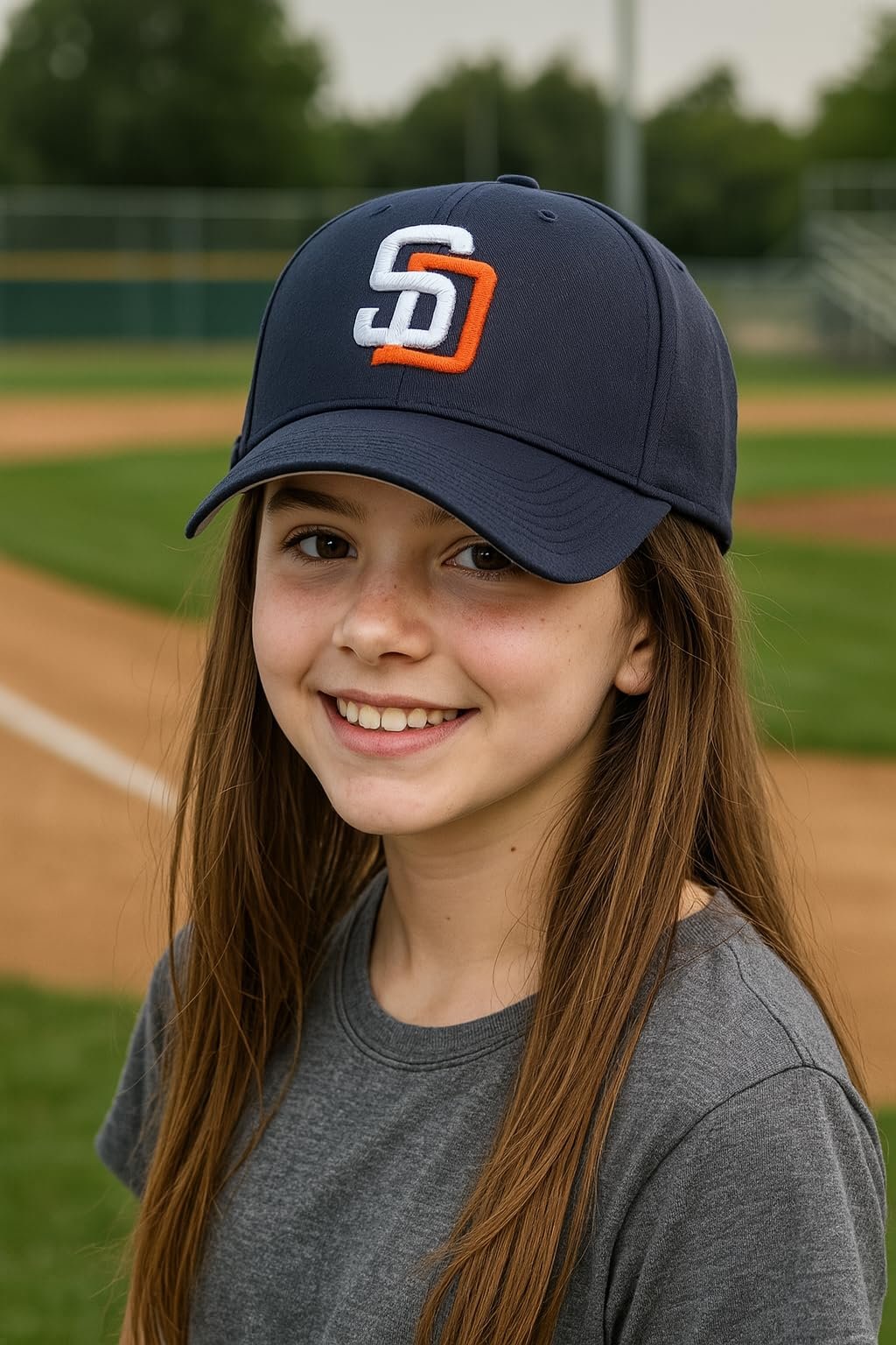 Officially Licensed San Diego Youth Boys Girls Navy Baseball Hat Classic Primary Team Logo Adjustable MVP Kids Blue Cap