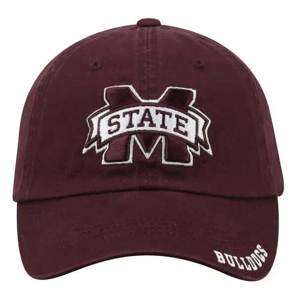Mississippi State Bulldogs Hat Relaxed Fit Captain Authentic NCAA College Football Team Logo New Cap