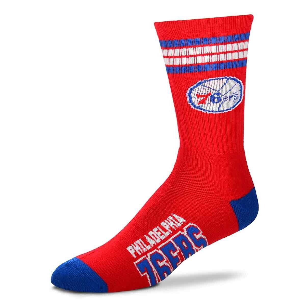 Philadelphia 76ers Youth Kids Size Crew Socks Authentic NBA Basketball Team Logo New