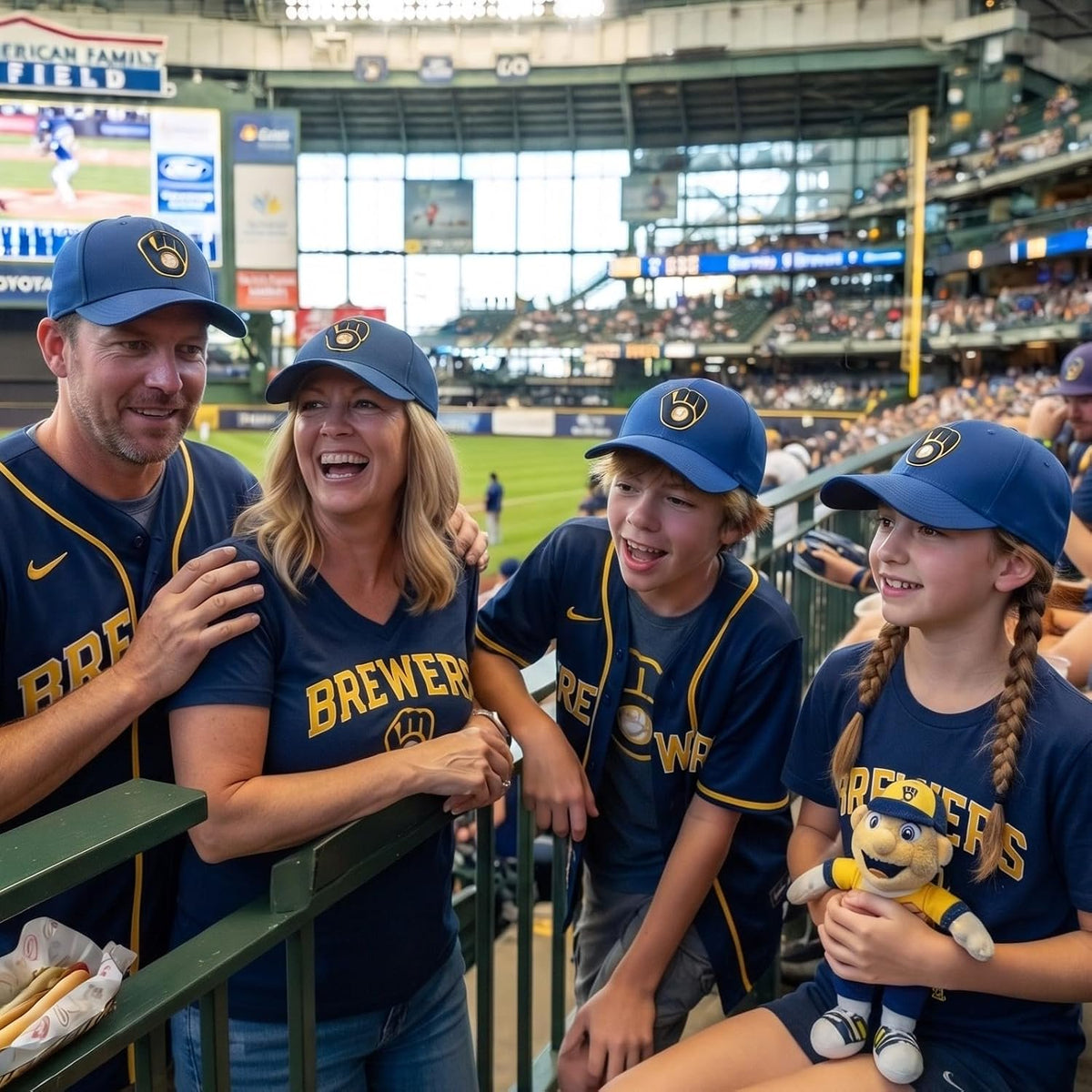 Milwaukee Brewers Blue MVP Hat Embroidered Baseball Cap for Boys & Girls