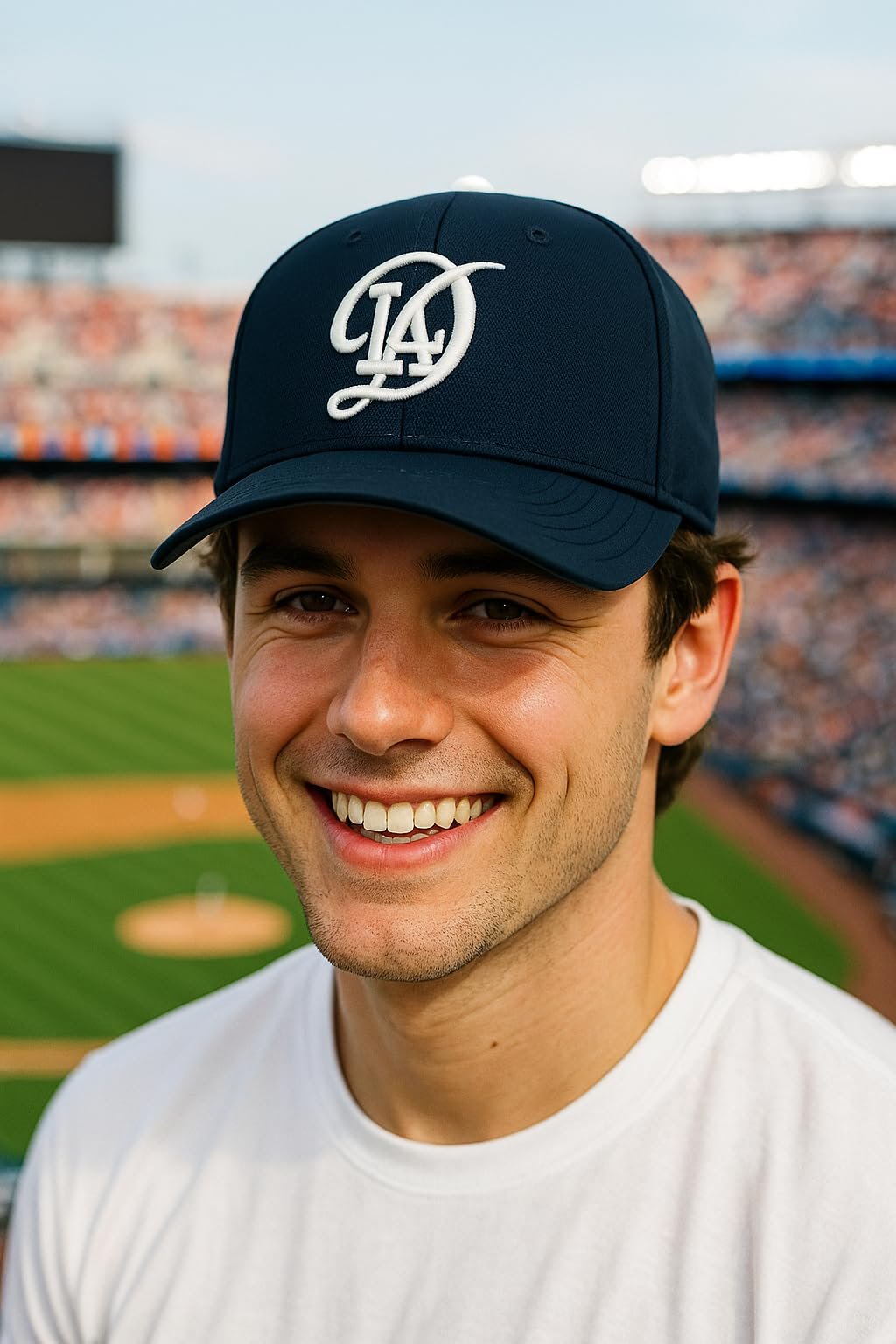 Officially Licensed Los Angeles Dodgers Baseball City Connect Classic Edition Sports Hat Navy Blue/White LA Home Team Logo Embroidered Adjustable Structured Snapback Ball Cap