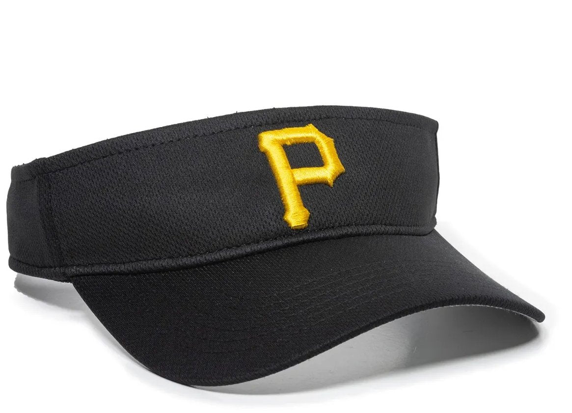 Pittsburgh Pirates Visor Black MVP Authentic MLB Baseball Team Logo Adjustable New Cap