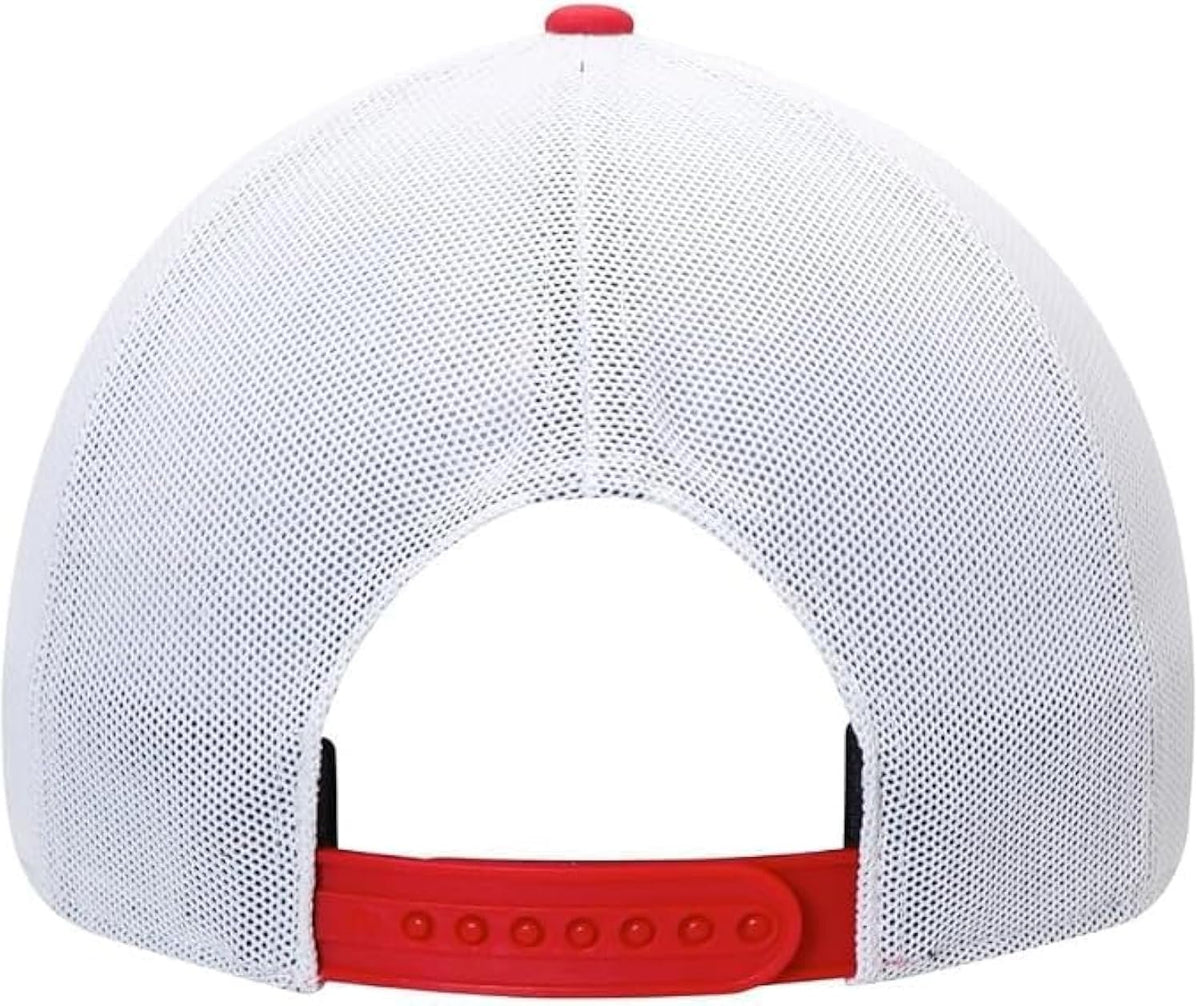 Ohio State Buckeyes Red & White Trucker Hat Embroidered Unisex Mesh Cap