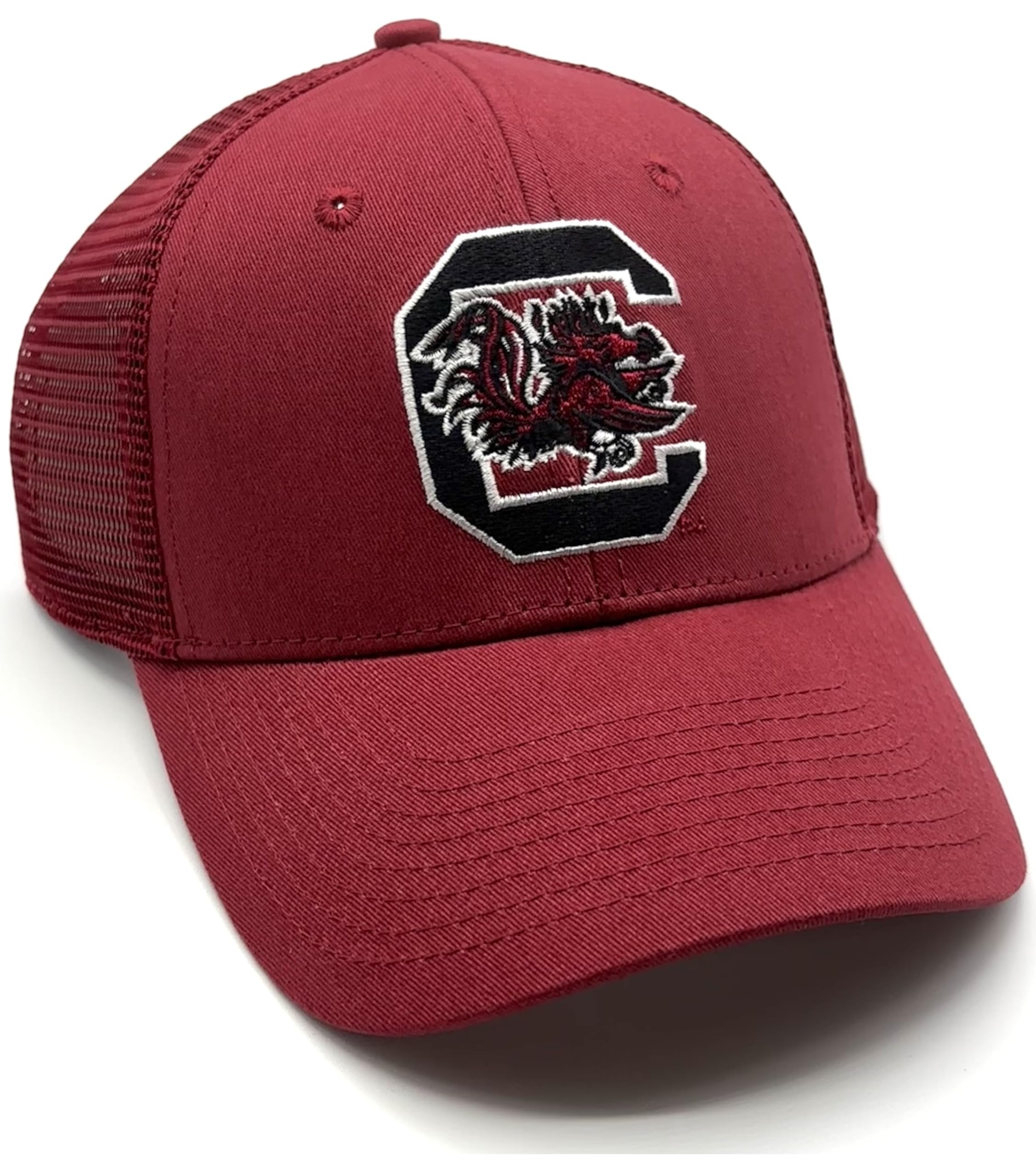 Officially Licensed South Carolina Classic Primary Team Logo Garnet Mesh Trucker Snapback Hat Adjustable Gamecocks University Cap