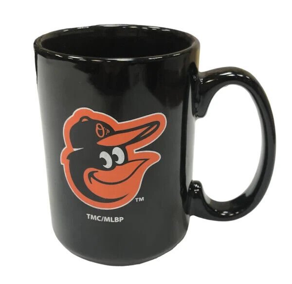 Baltimore Orioles Ceramic Mug Authentic MLB Baseball Team Logo Cup Black New