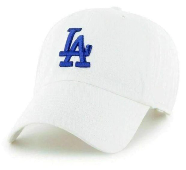 Los Angeles Dodgers Hat White Clean Up Relaxed Fit LA MLB Baseball Team Logo New Cap