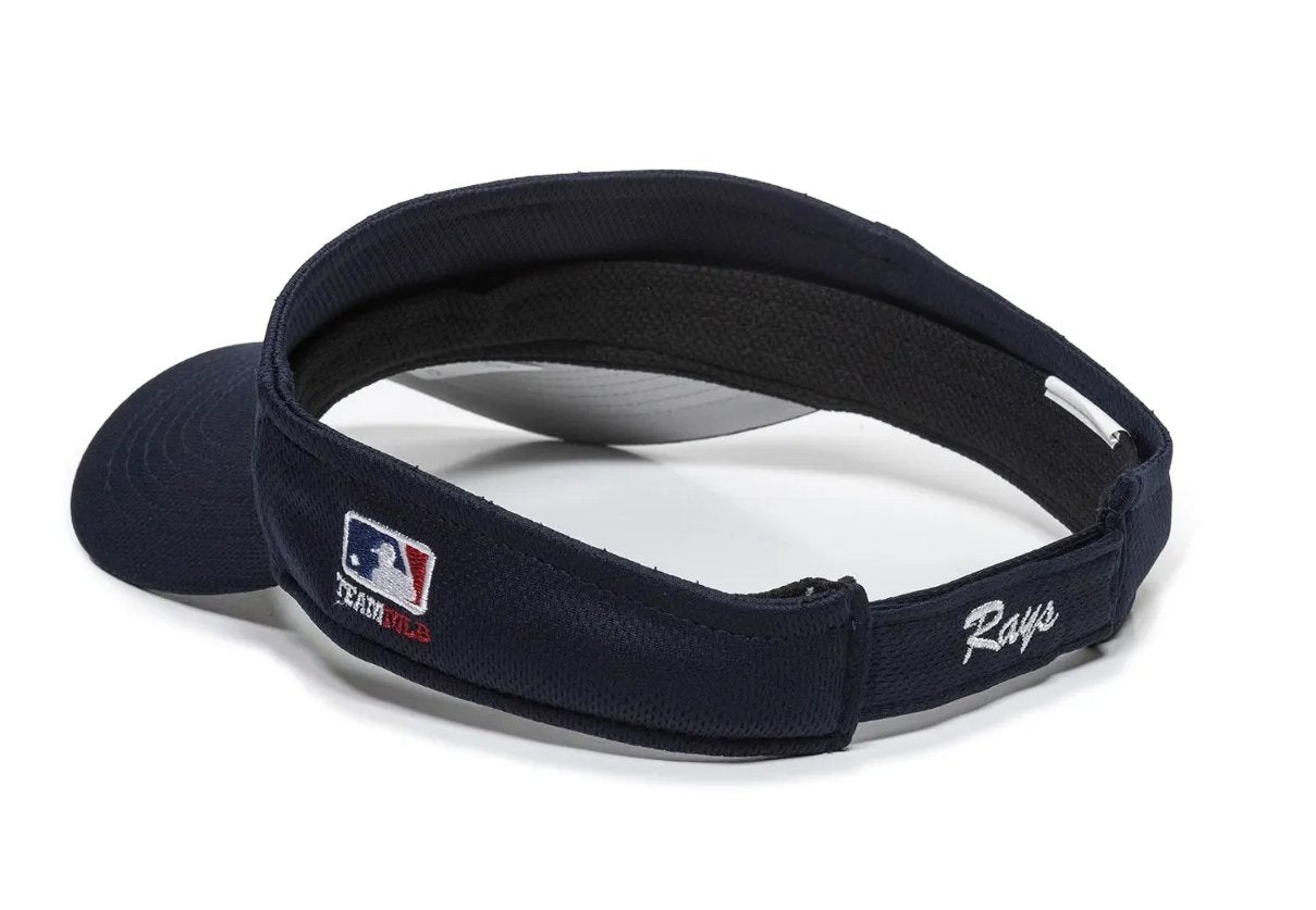 TAMPA BAY RAYS VISOR NAVY BLUE MVP AUTHENTIC MLB BASEBALL TEAM ADJUSTABLE NEW