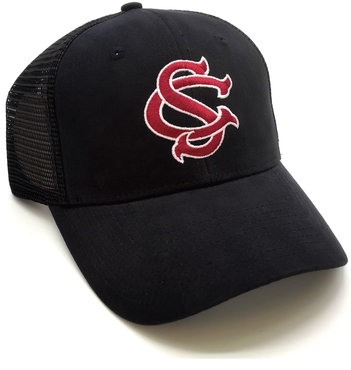Officially Licensed South Carolina Baseball Hat Classic Team Logo Black Mesh Trucker Adjustable Snapback Gamecocks University Sports Cap