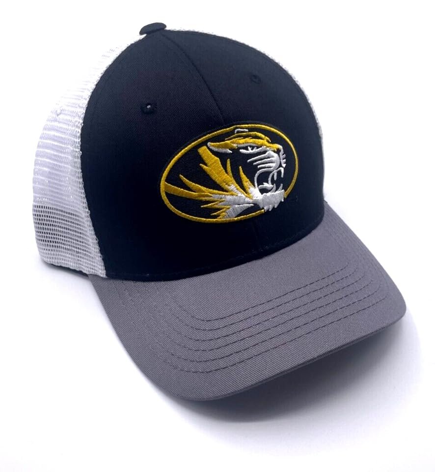 University Missouri Classic Mesh Trucker Hat Adjustable Embroidered Team Logo Cap (Multi)