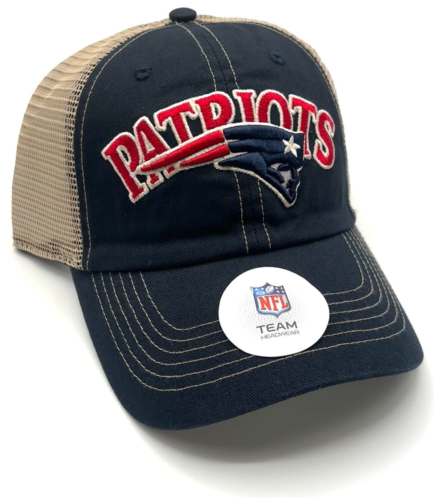 New England Patriots Hat Relaxed Fit Mesh Trucker NFL Football Team Logo Adjustable New Cap