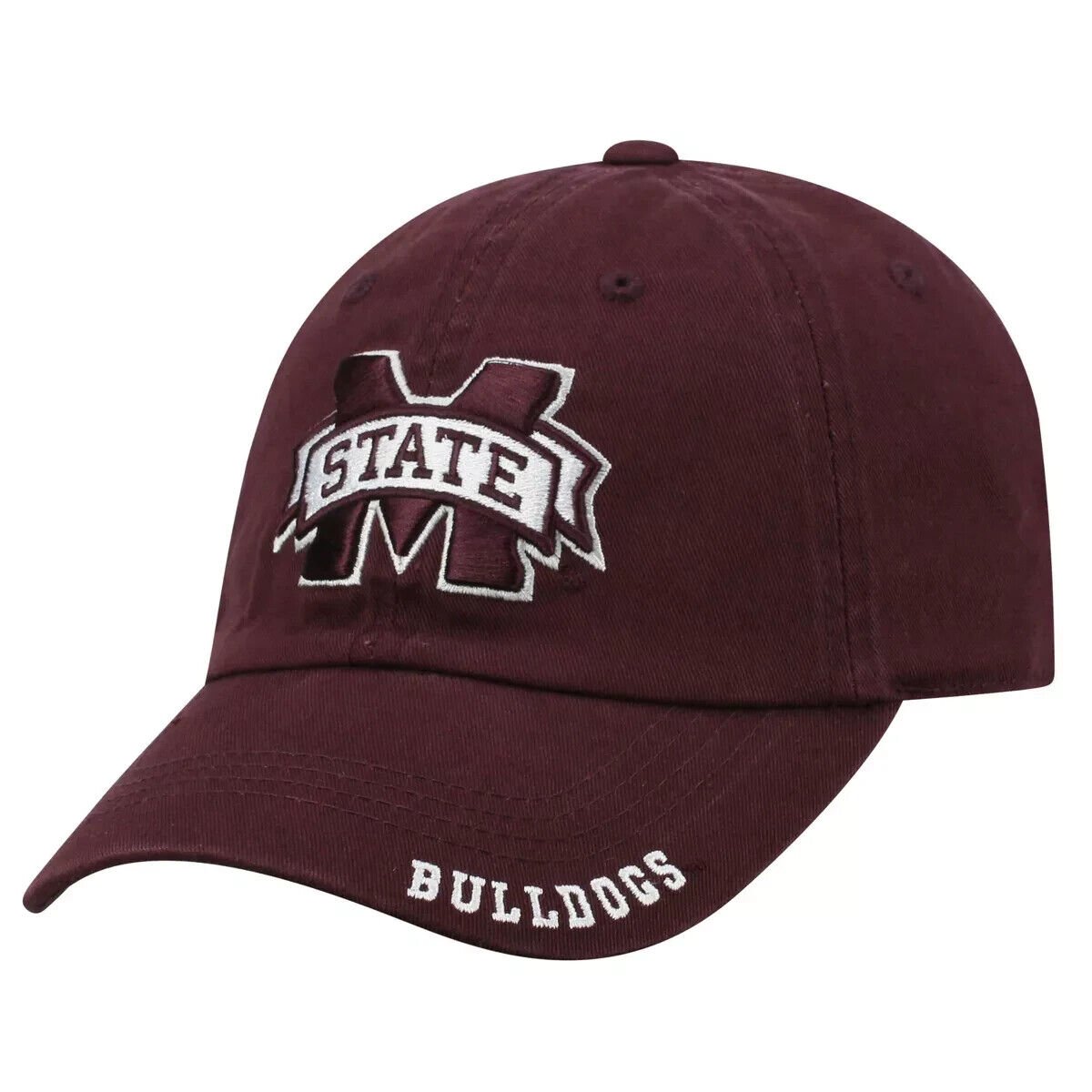 Mississippi State Bulldogs Hat Relaxed Fit Captain Authentic NCAA College Football Team Logo New Cap