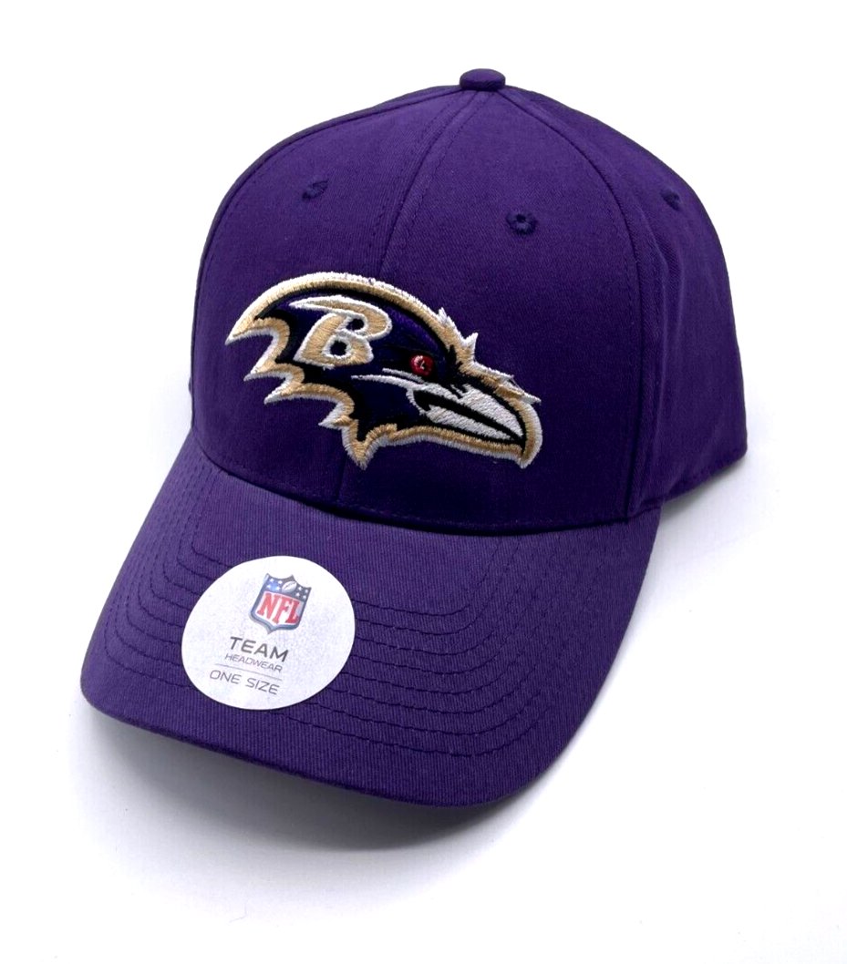 Baltimore Ravens Hat Solid Purple MVP Structured NFL Football Team Logo Cap New