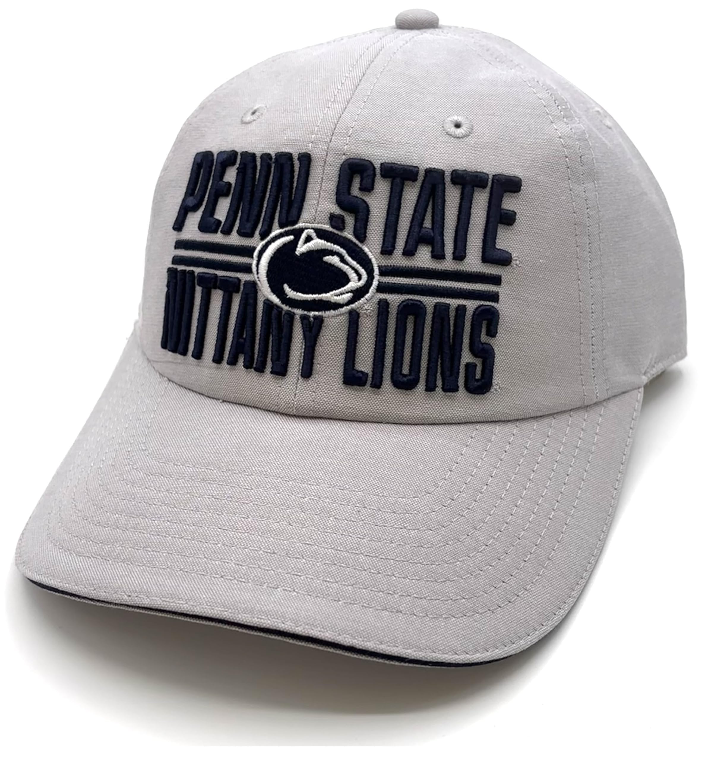 Officially Licensed Penn State Hat Classic Relaxed Fit Gray/Blue Embroidered Team Logo Adjustable Cap