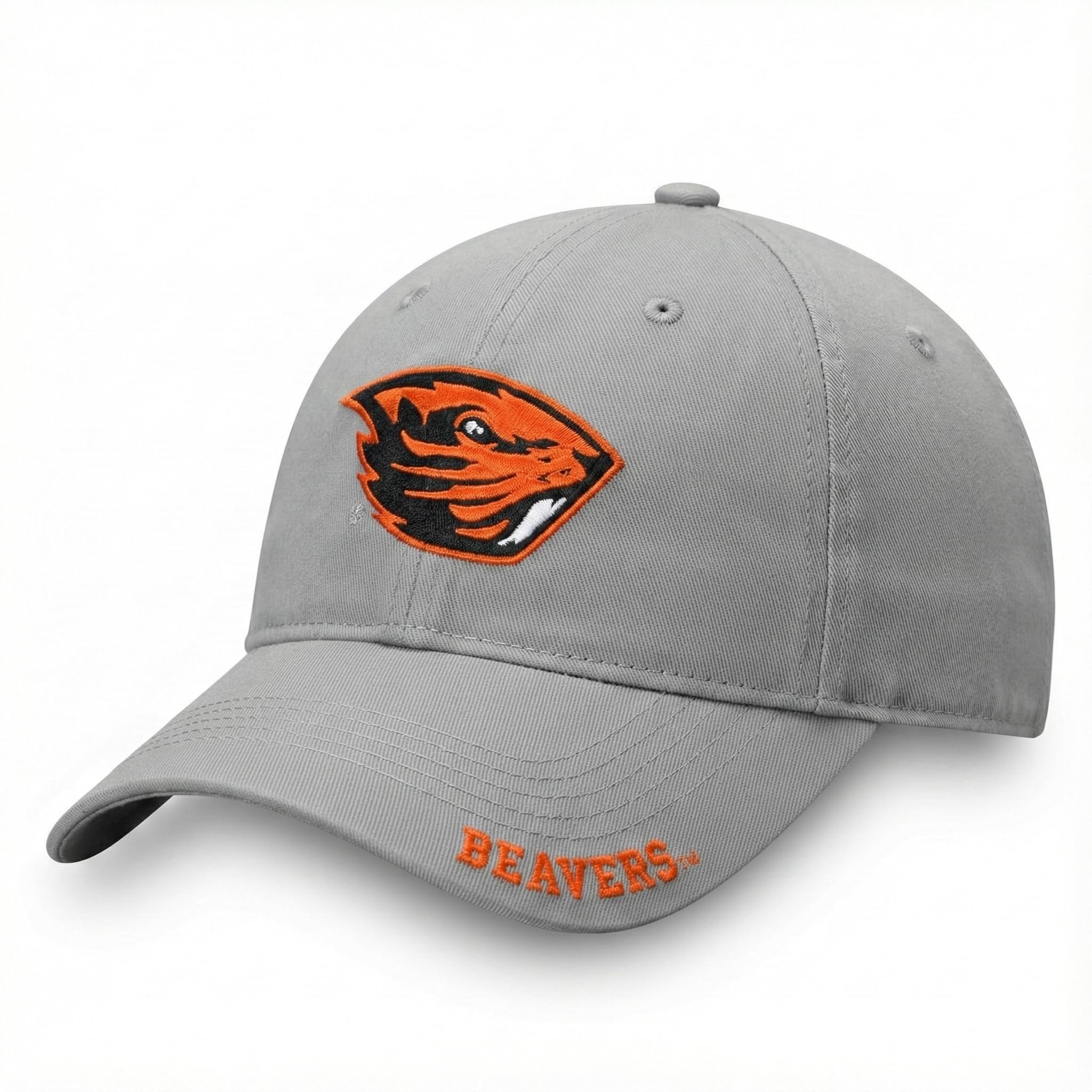 Officially Licensed Oregon State Beavers Hat Classic Relaxed Fit Adjustable Embroidered Team Logo Gray Cap Multicolor
