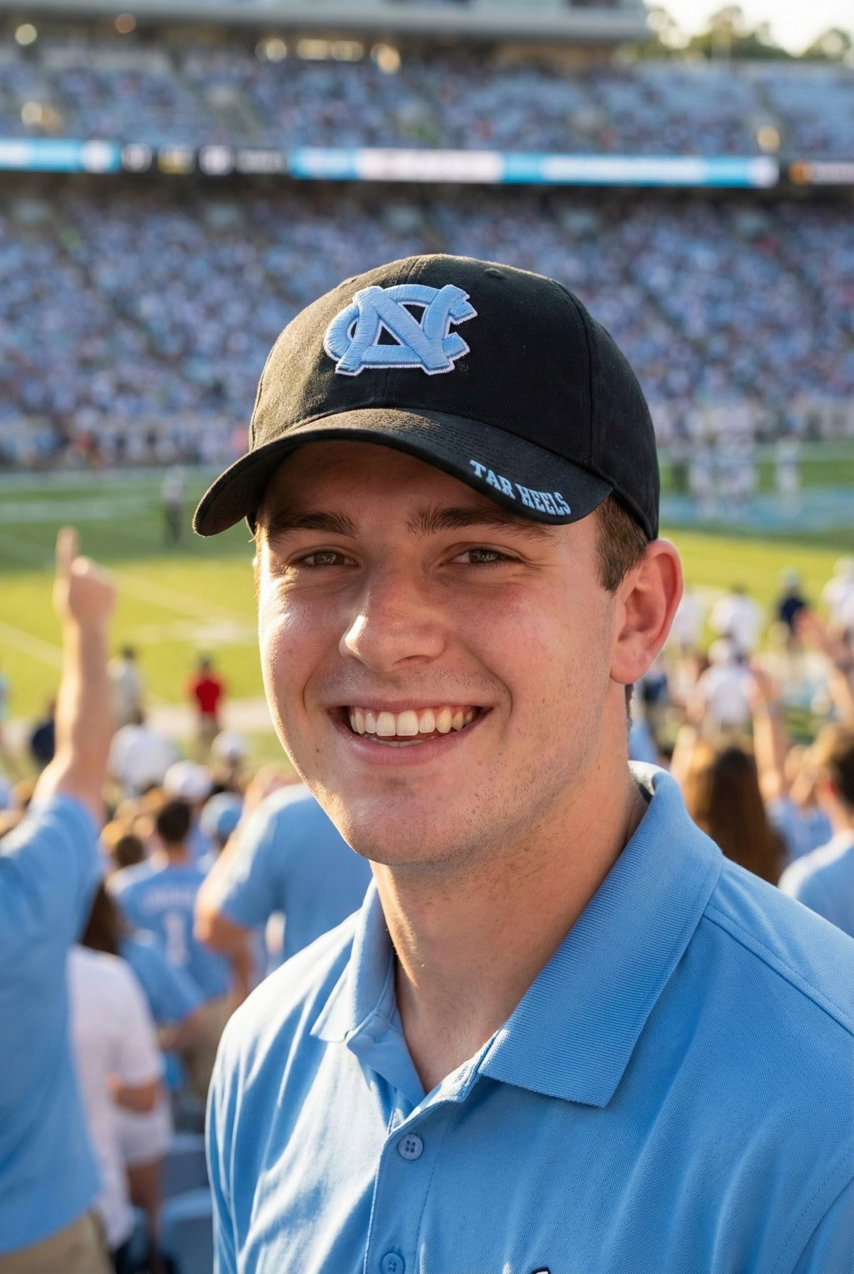 Officially Licensed UNC Black Baseball Hat Classic Tar Heels Primary Team Logo Adjustable Embroidered University North Carolina Sports Cap