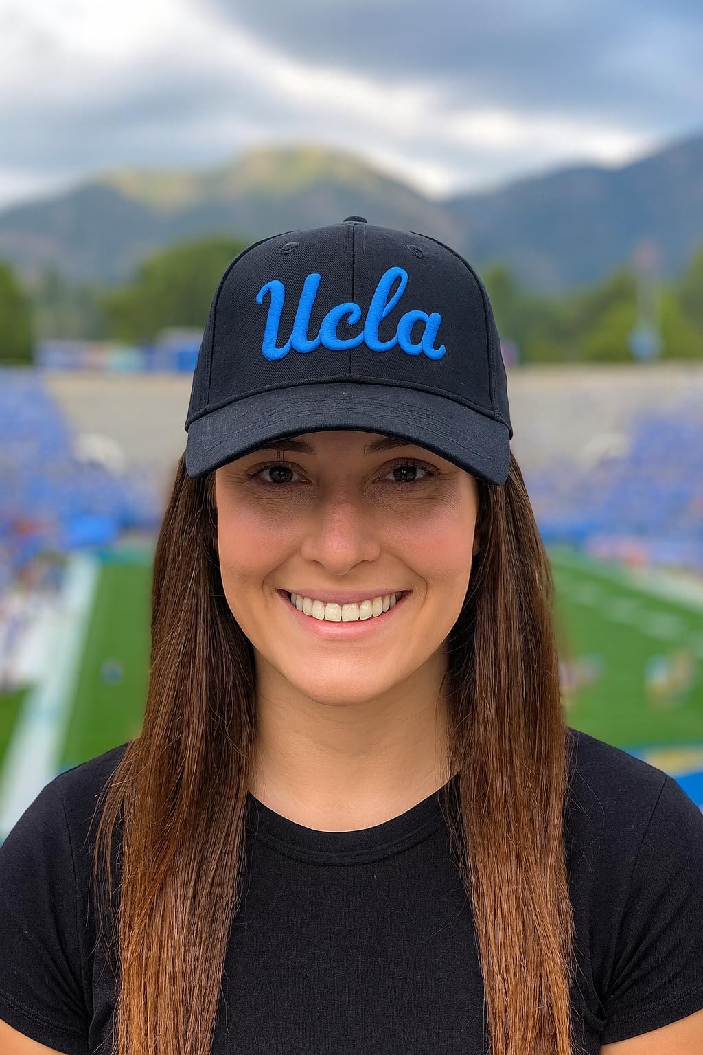 Officially Licensed University California Hat Classic Primary Team Logo Black/Blue MVP Adjustable Structured Bruins Sports Cap