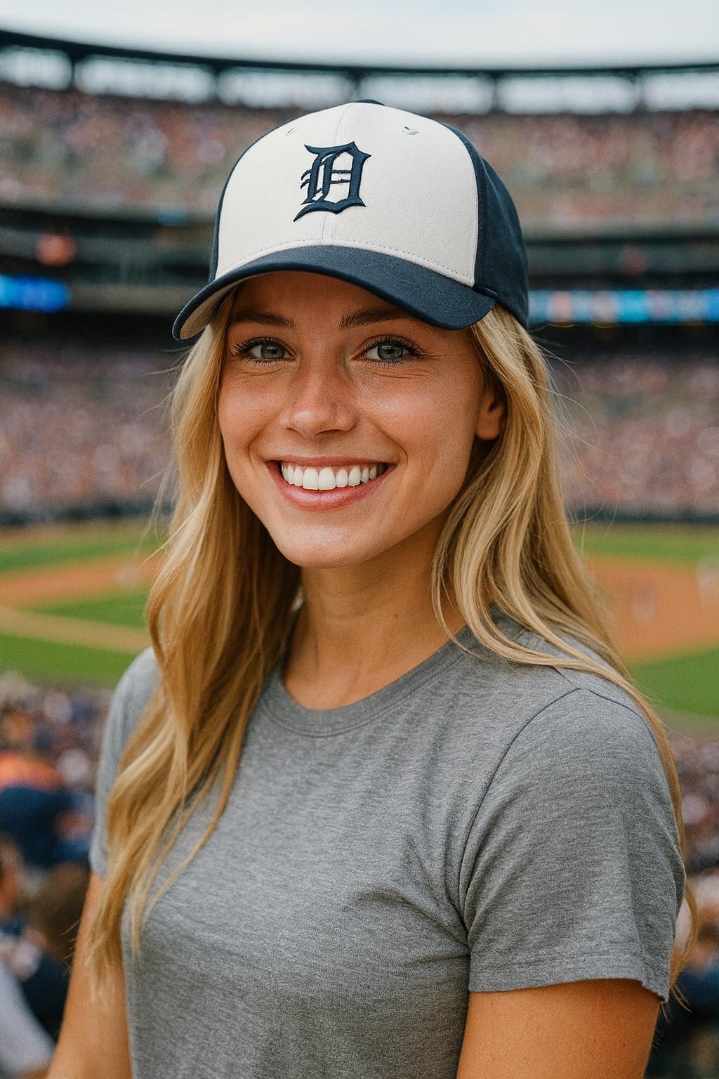 Officially Licensed Detroit Tigers Baseball Navy Blue/White Two-Tone MVP Hat Classic Home Team Logo Embroidered Structured Adjustable Sports Ball Cap