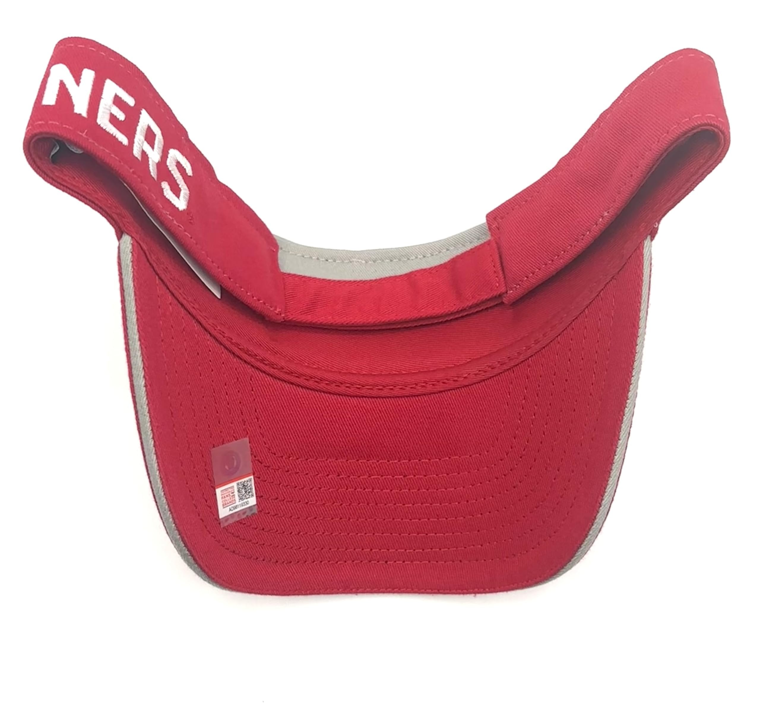 Officially Licensed Oklahoma University Visor Hat Adjustable Team Logo Classic Cap (Crimson)