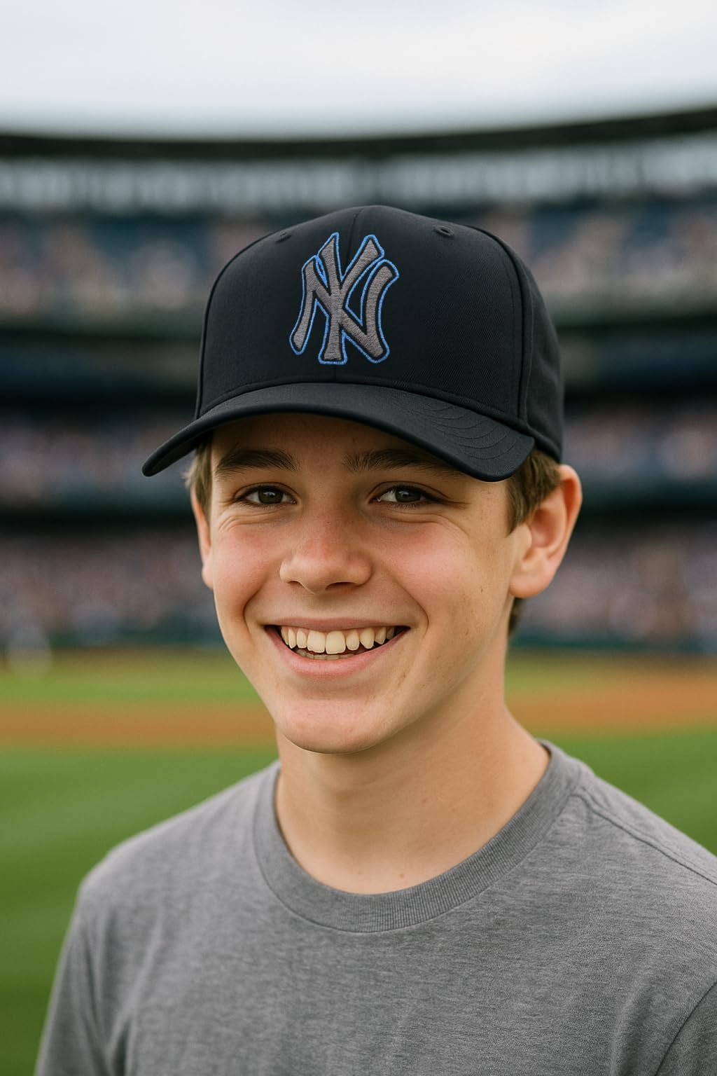 Officially Licensed New York Yankees Youth Boys Girls Baseball Hat Classic MVP Kids Adjustable NY Embroidered Home Team Logo Black Sports Cap