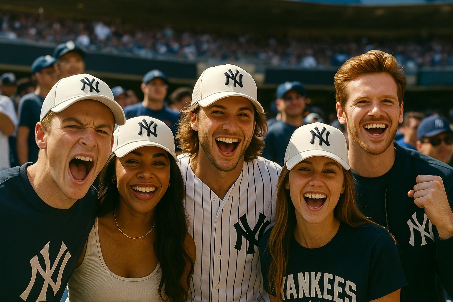 Officially Licensed New York Yankees Baseball White/Navy Mesh Trucker MVP Hat Classic Primary Home Team Logo Adjustable Embroidered NY Blue Structured Snapback Sports Ball Cap