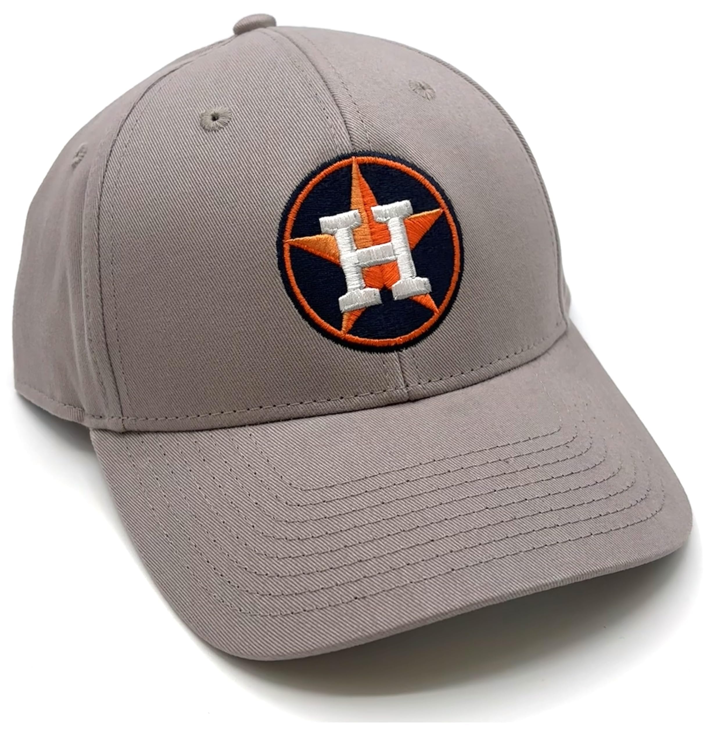 Officially Licensed Houston Gray MVP Hat Classic Team Logo Adjustable Structured Solid Cap