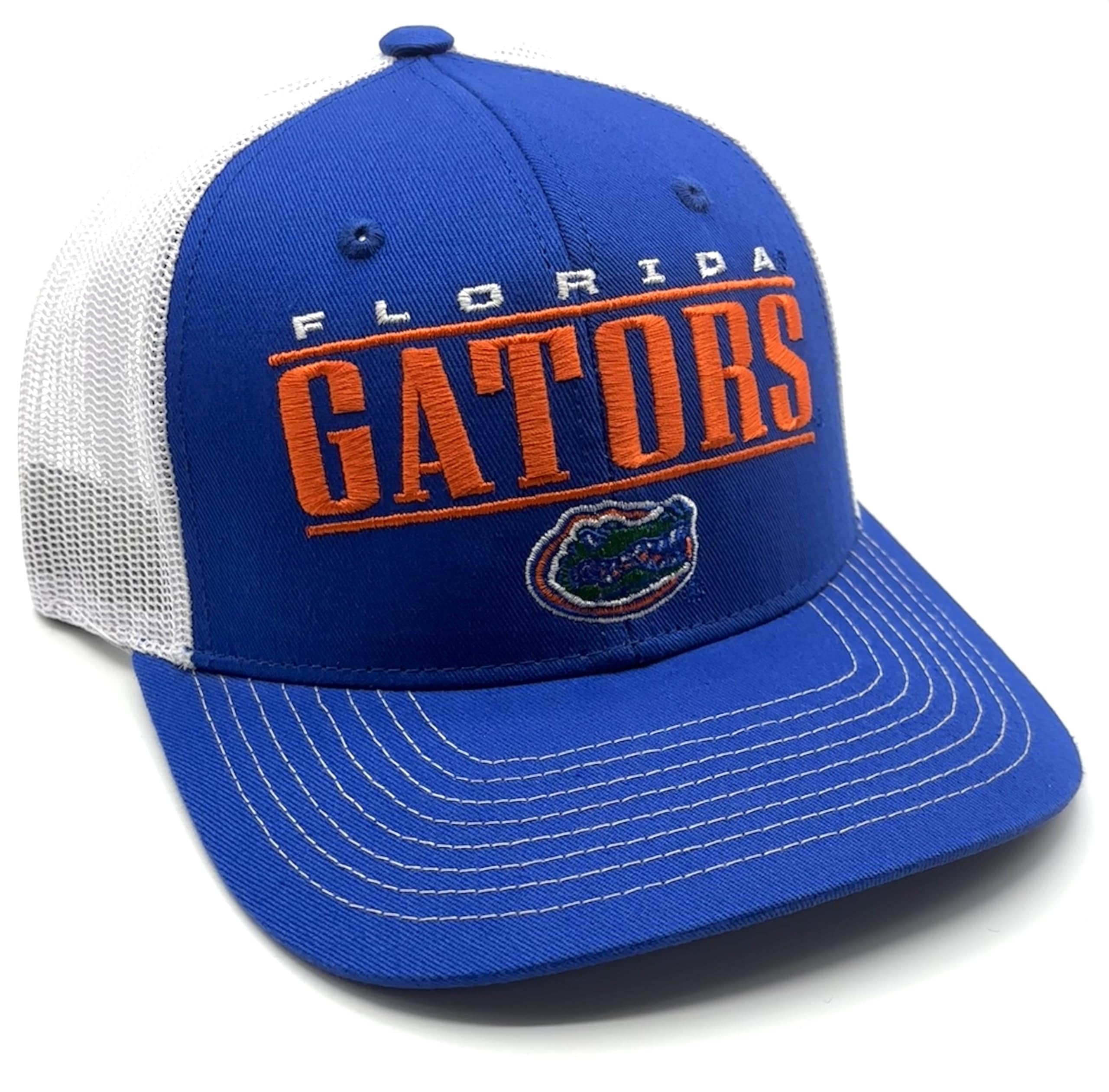 Officially Licensed University Florida Gators Hat Classic MVP Mesh Trucker Snapback Adjustable Embroidered Primary Team Logo Baseball Sports Cap