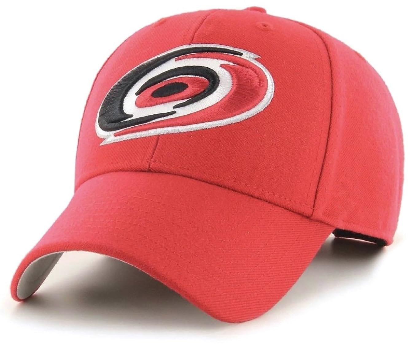 Officially Licensed Carolina Hockey Hat Classic Primary Home Team Logo Adjustable MVP Red Structured Cap