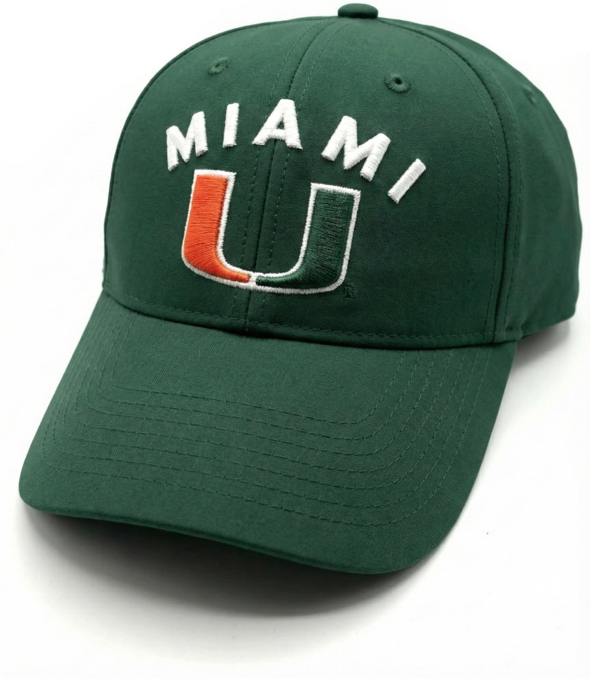 Officially Licensed University Miami Hurricanes Hat Classic Relaxed Fit Team Logo Adjustable Embroidered Cap