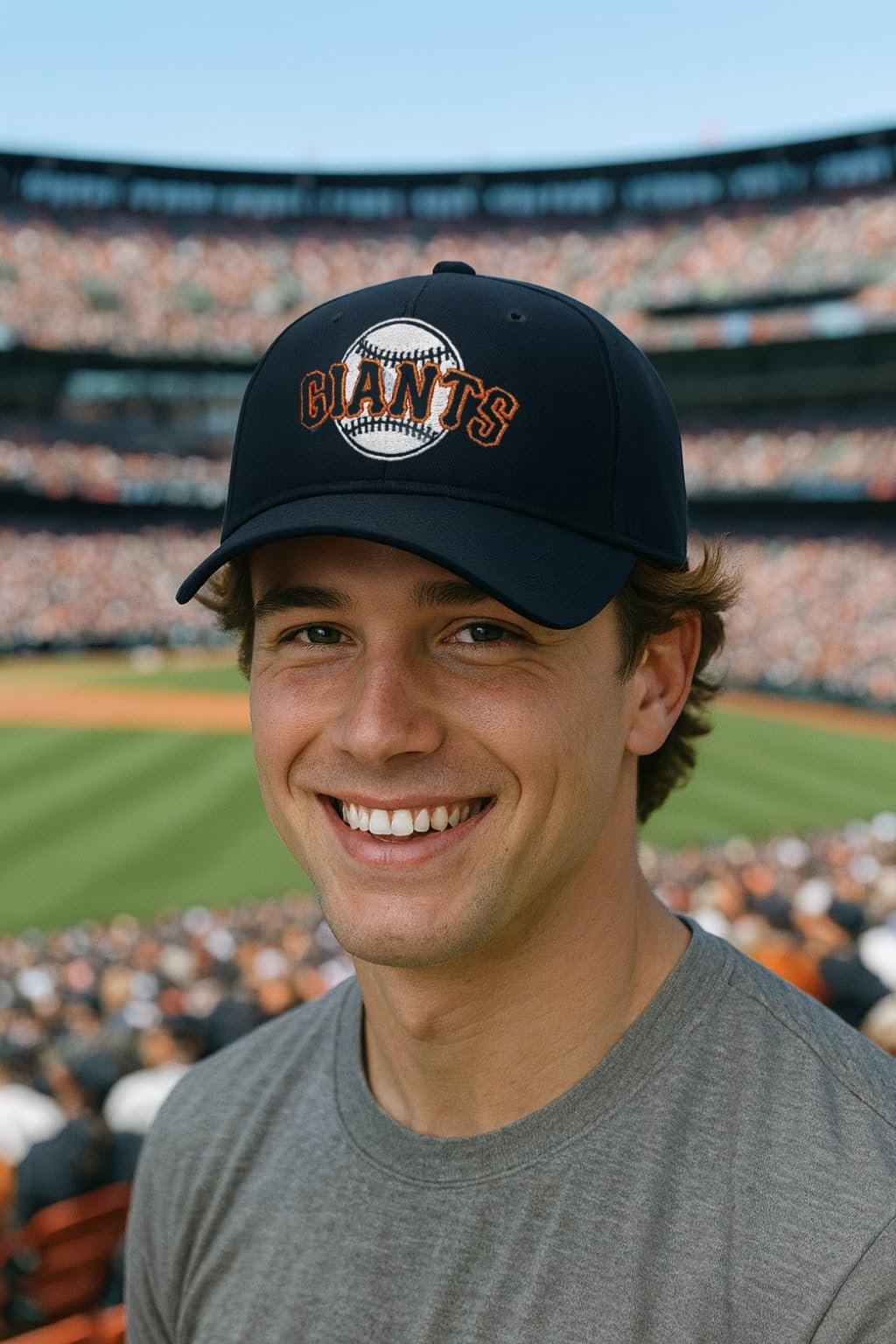 Officially Licensed San Francisco Giants Baseball Classic Edition Legacy MVP Hat Classic SF Primary Home Team Embroidered Logo Black/Orange Adjustable Structured Sports Ball Cap