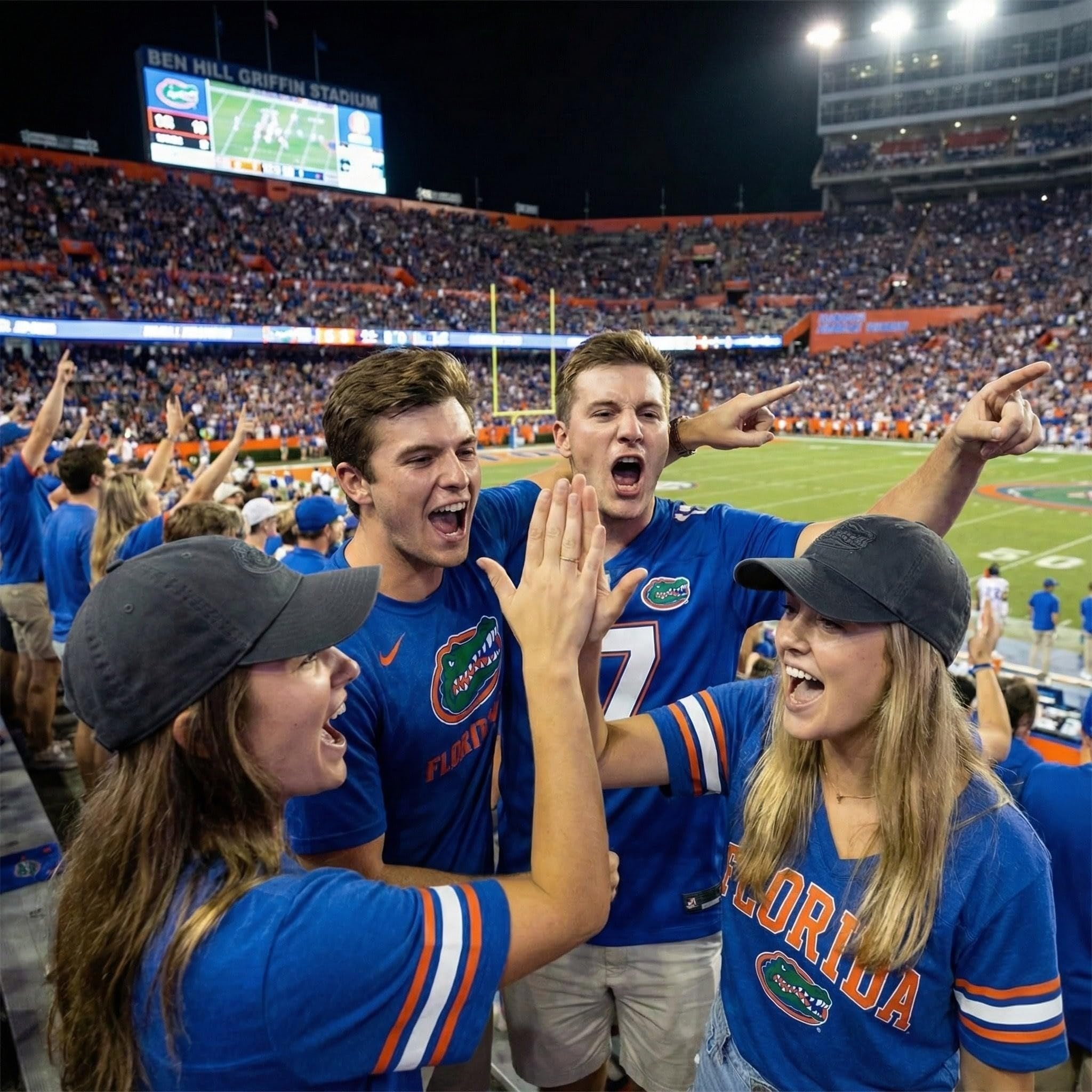 Officially Licensed University of Florida Gators Black Clean Up Hat Classic Relaxed Fit Adjustable Embroidered Primary Team Logo Baseball Sports Ball Cap