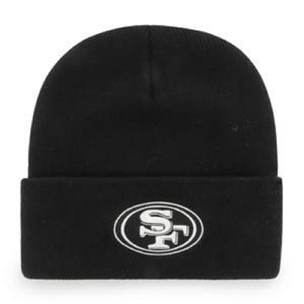 SAN FRANCISCO 49ERS BEANIE HAT BLACK NFL FOOTBALL TEAM LOGO KNIT CAP NEW