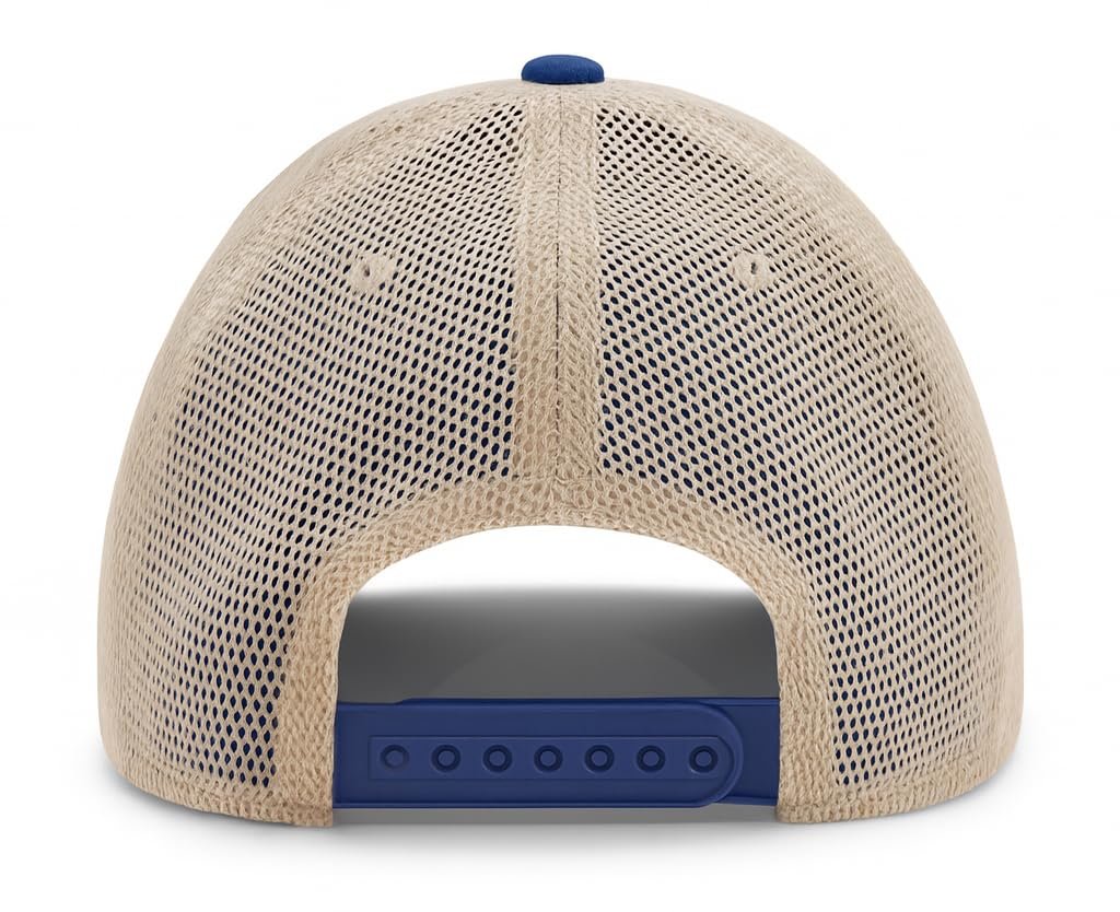 Officially Licensed University Florida Gators Mesh Trucker Hat Classic Blue/Khaki Embroidered Gators Team Logo Adjustable Snapback Sports Baseball Cap