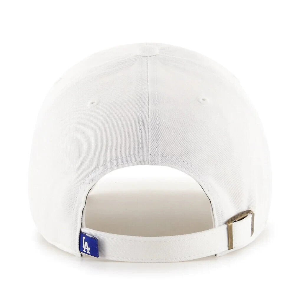 Los Angeles Dodgers Hat White Clean Up Relaxed Fit LA MLB Baseball Team Logo New Cap